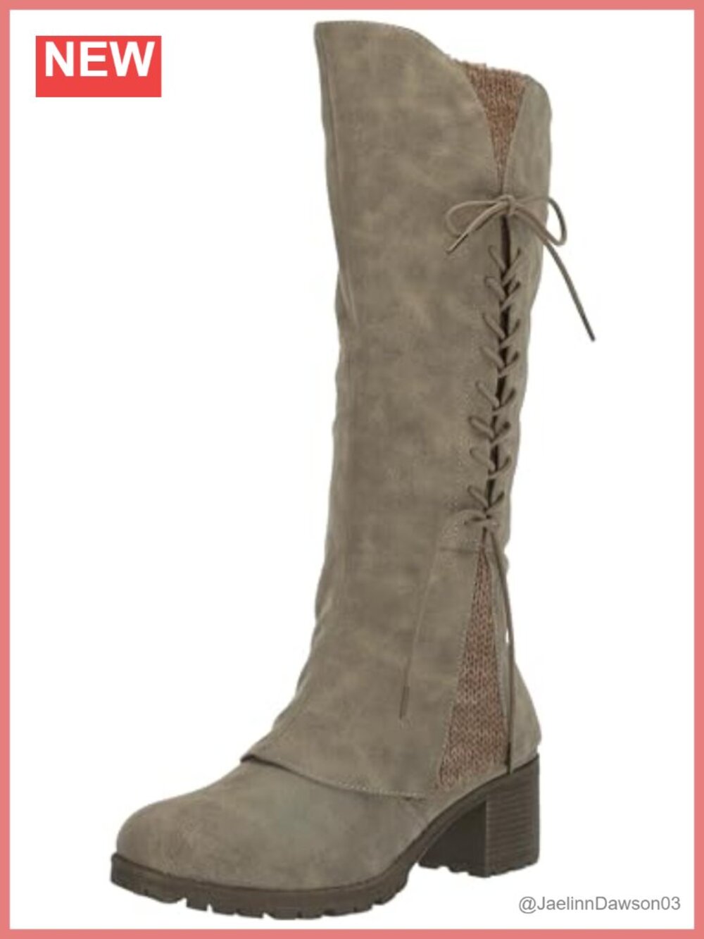 MUK LUKS Women's Lucy Lonnie Leather Block Heel Zip Bootie - Stretch Calf